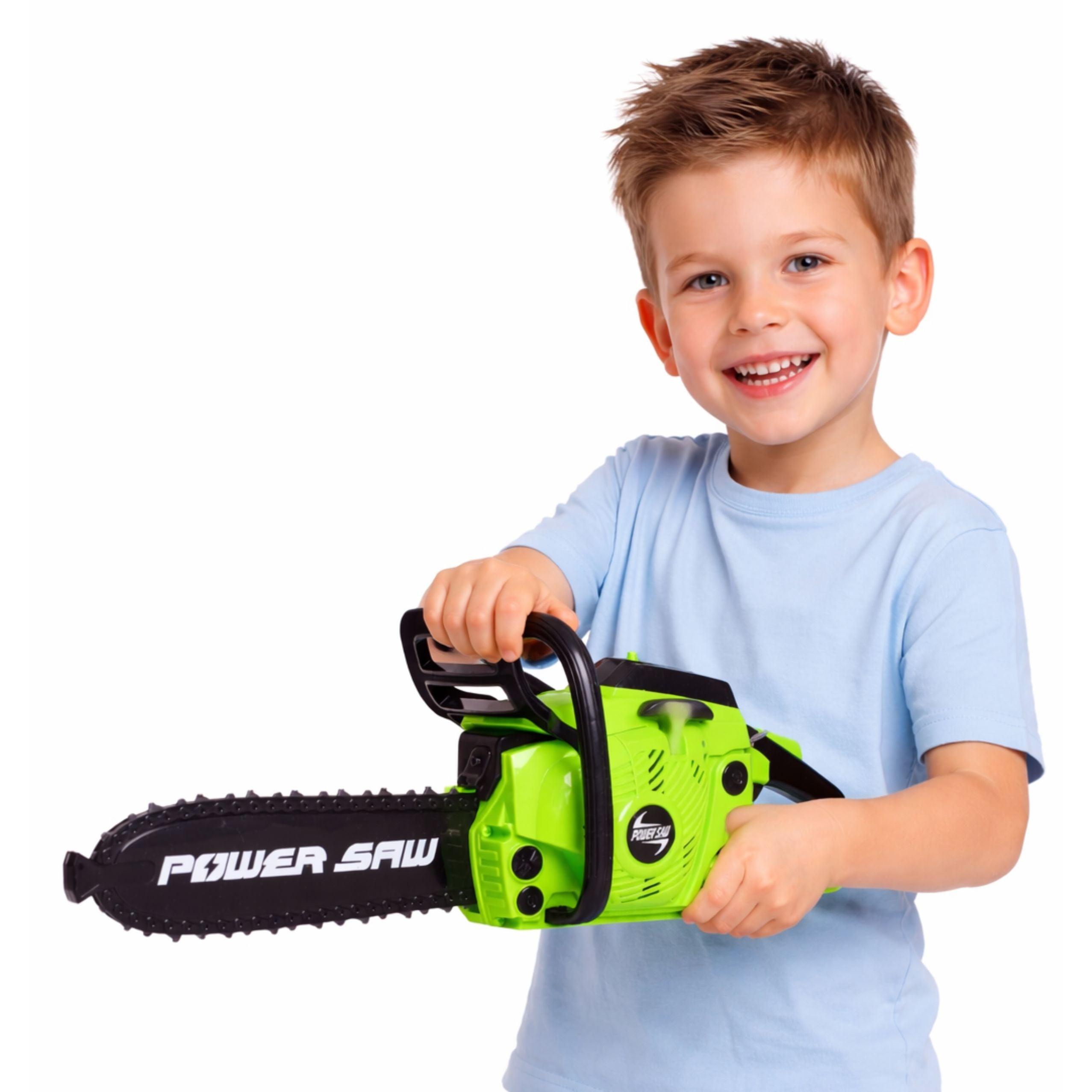 Toy Chainsaw For Kids Lights And Sounds Green
