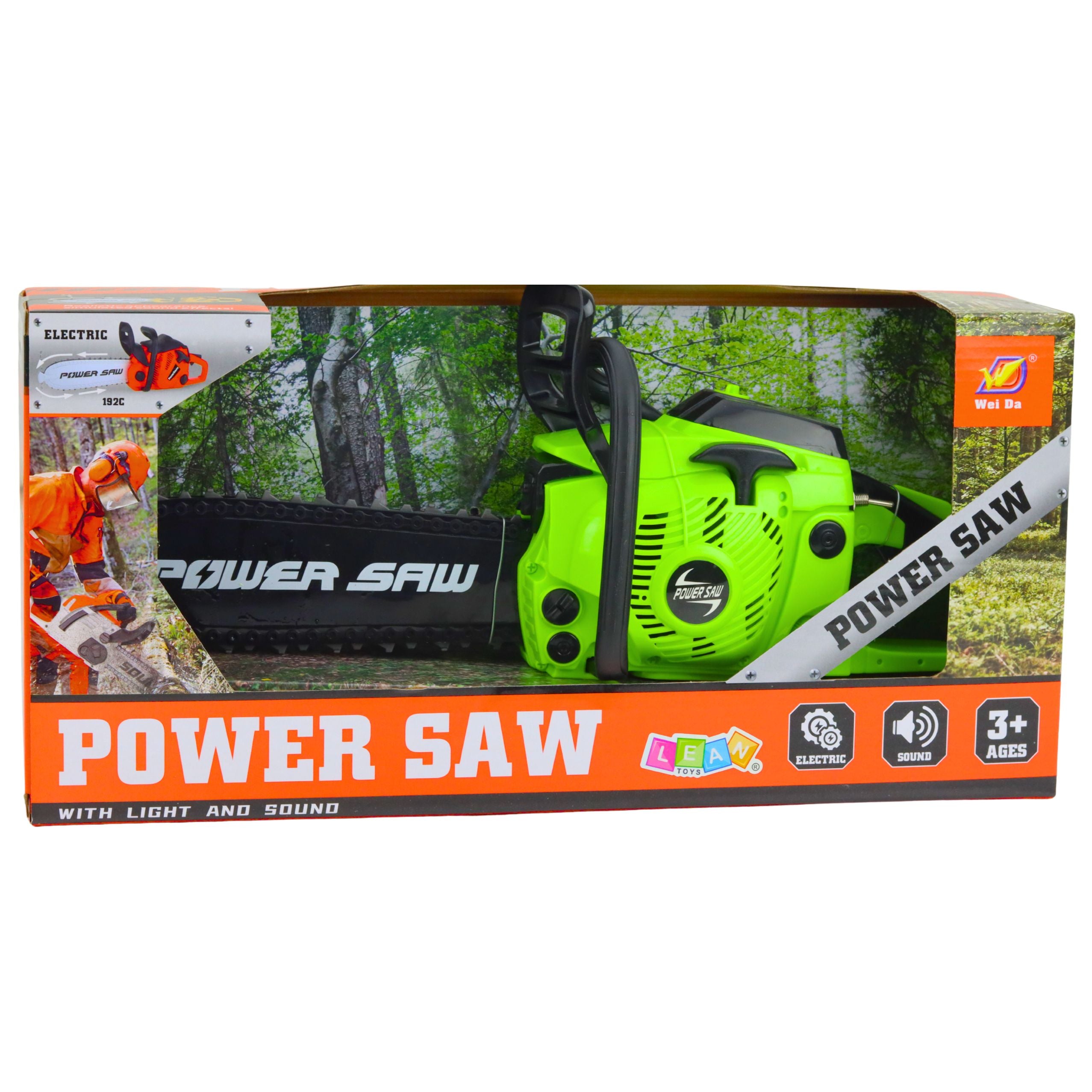 Toy Chainsaw For Kids Lights And Sounds Green