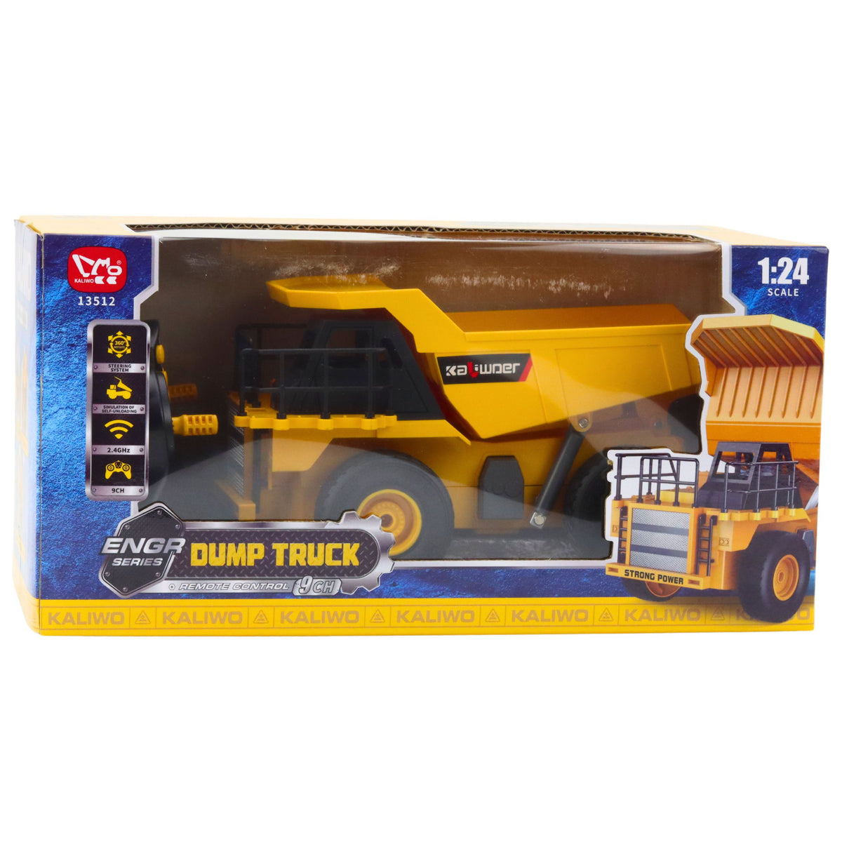 Zdalnie sterowana wywrotka budowlana Rc Led Lights 1:24