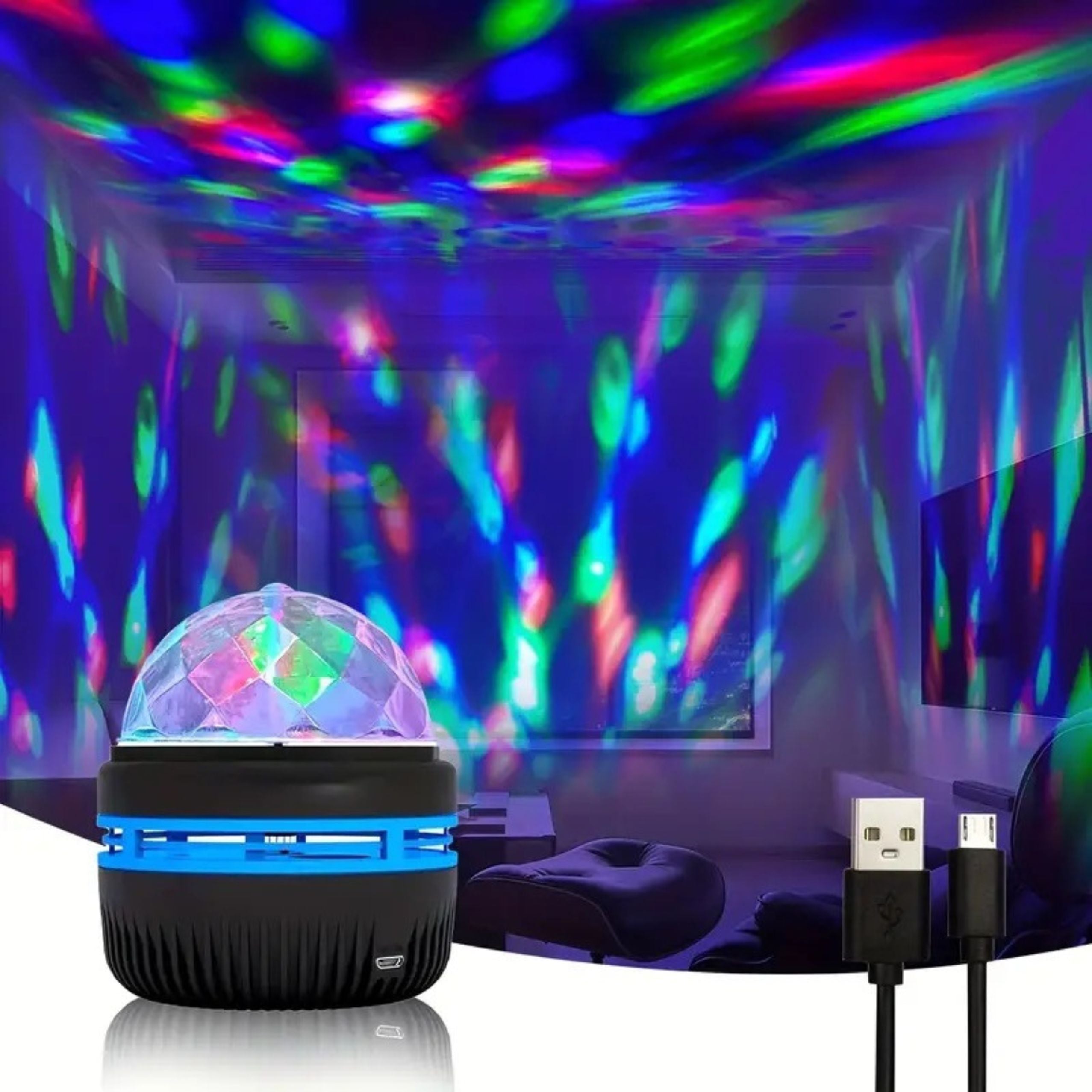 Projector Ball Night Lamp Colorful Led Lights 360° Remote Control