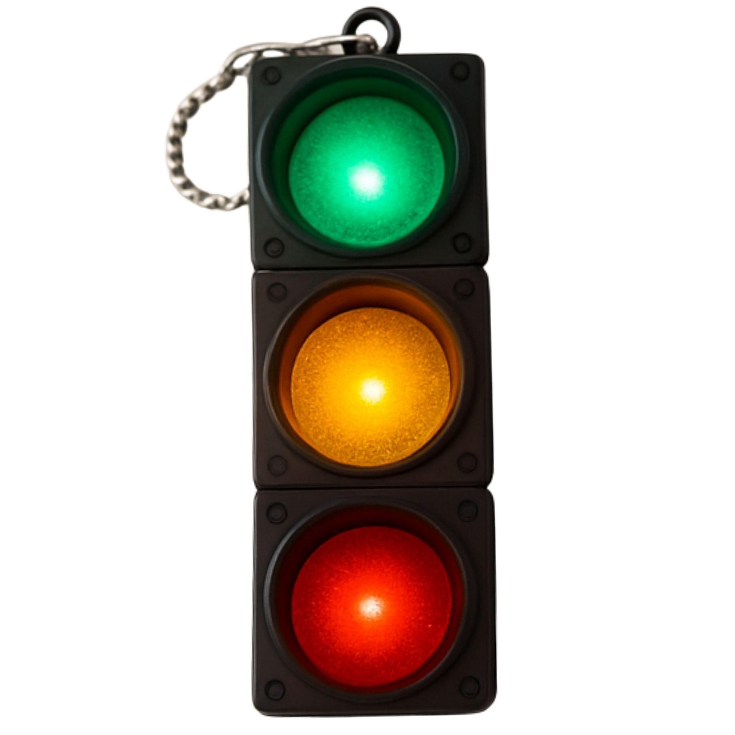 Flashing Educational Traffic Light Keychain