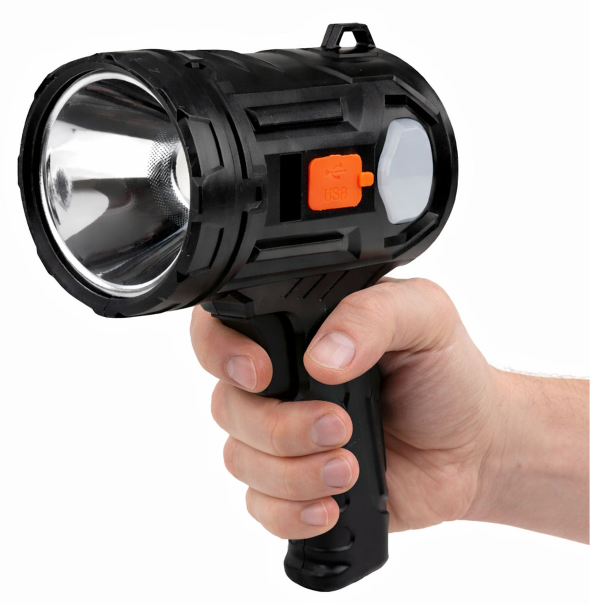 Led Solar Searchlight Flashlight 6 Modes Powerbank Replaceable Filters 19 Cm