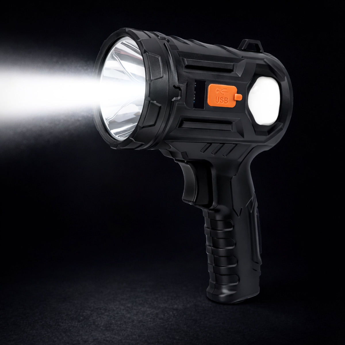 Led Solar Searchlight Flashlight 6 Modes Powerbank Replaceable Filters 19 Cm