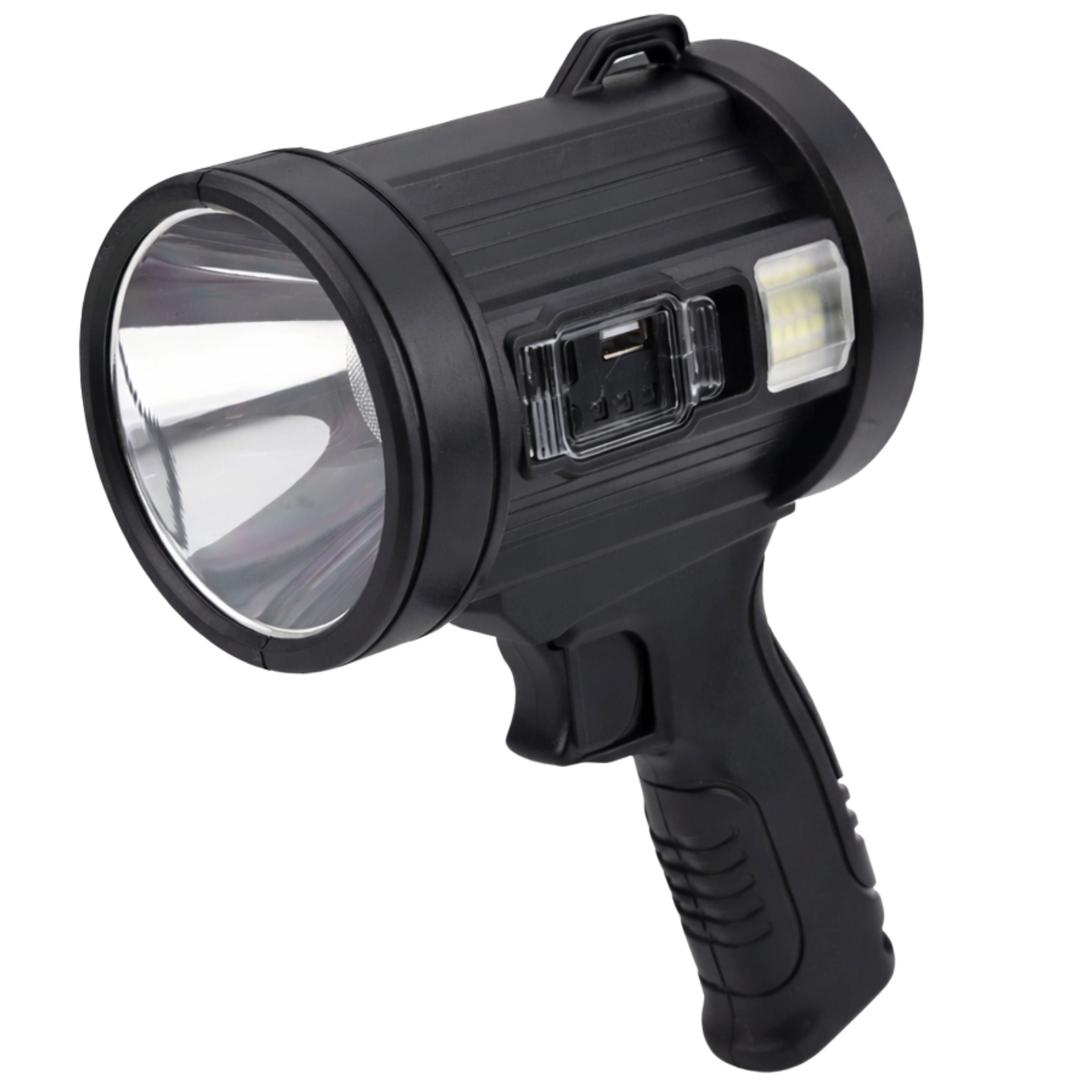 Led Solar Searchlight Flashlight 6 Modes Powerbank Interchangeable Filters