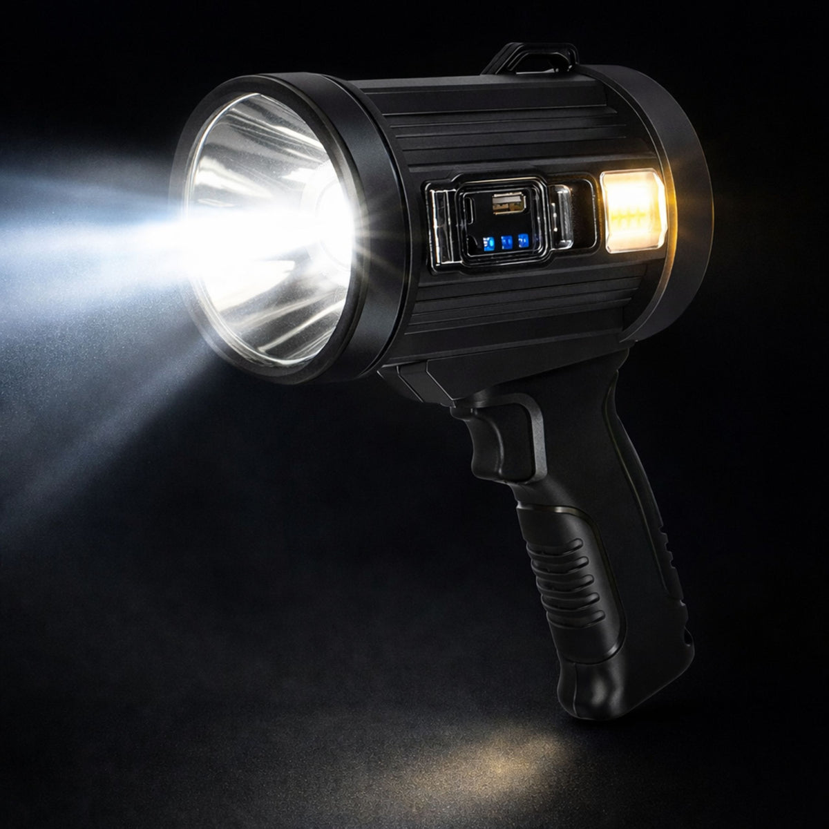 Linterna reflectora solar LED 6 modos Powerbank Filtros intercambiables
