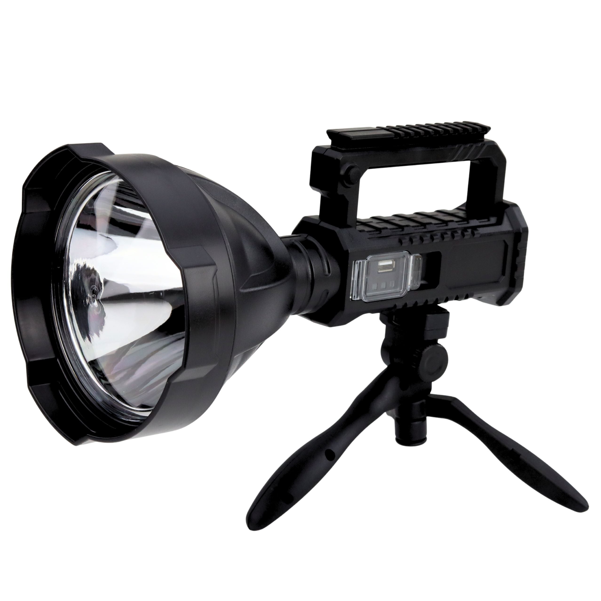 Large Flashlight Spotlight With Tripod Led Searchlight W5120 Powerbank 31 Cm