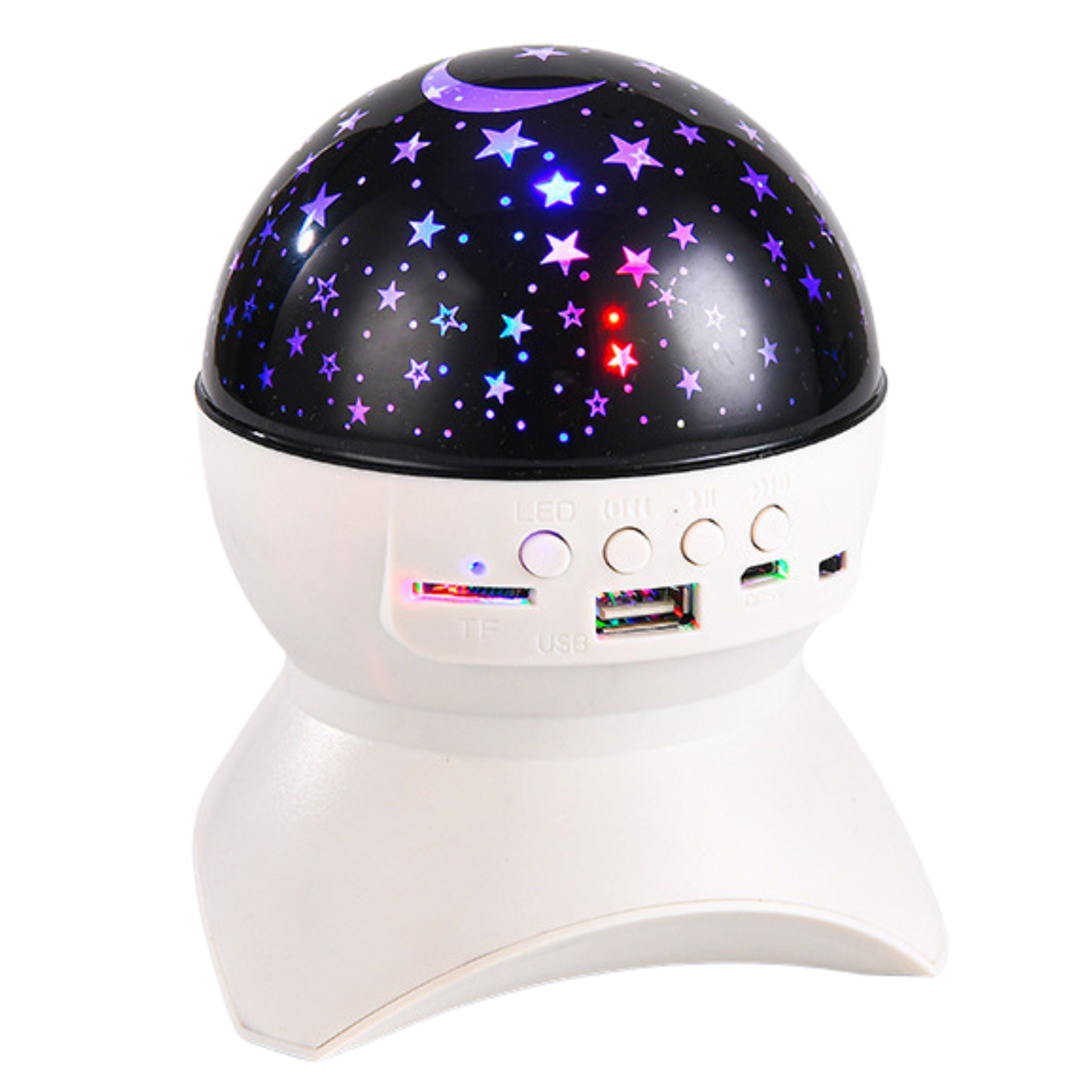 Night Light Star Projector 3-in-1 Bluetooth Led Speaker White