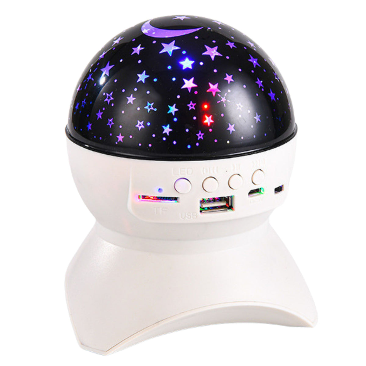Night Light Star Projector 3-in-1 Bluetooth Led Speaker White