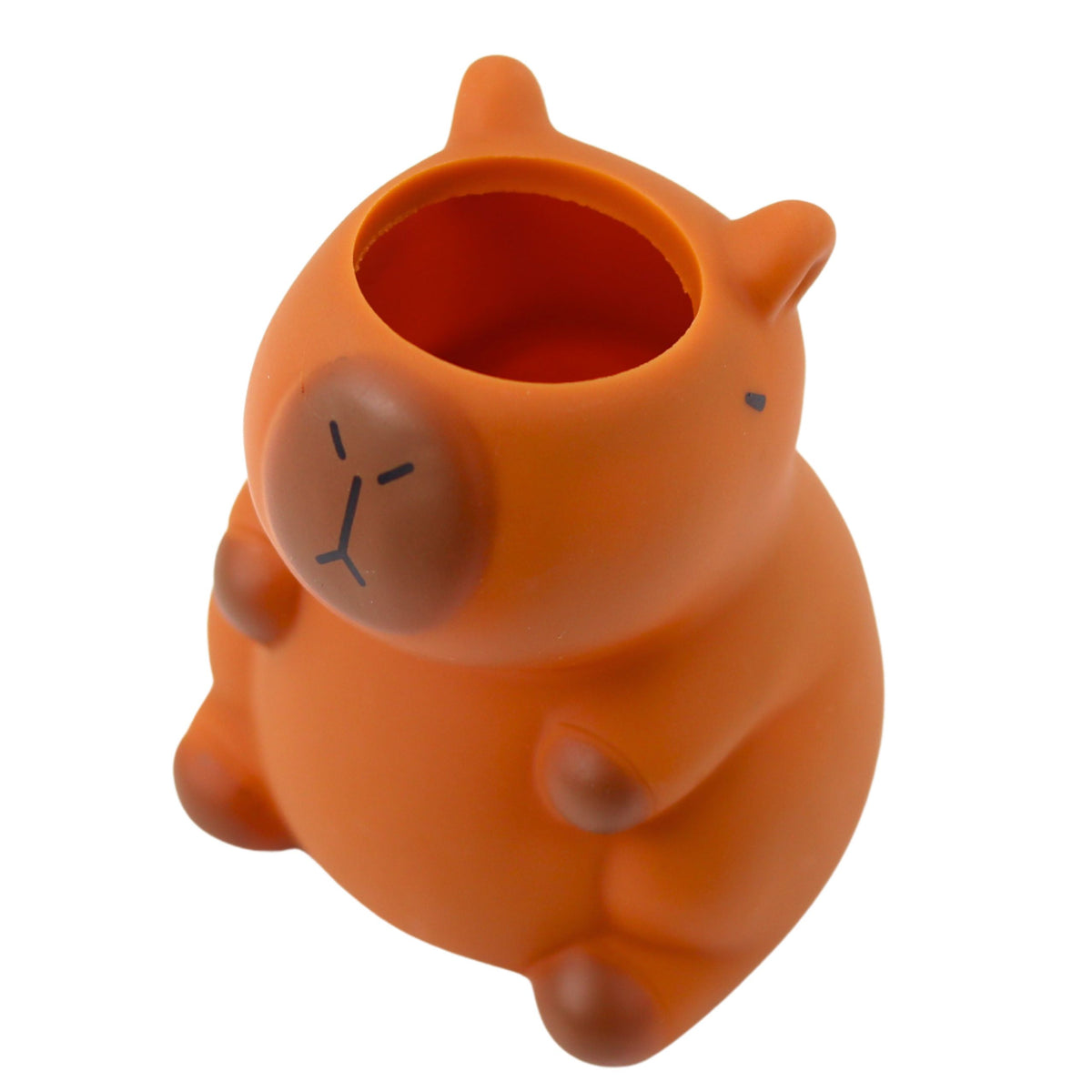 Sealbhóir Peann Capybara Eagraí Fíoracha Donn 10 X 7 Cm