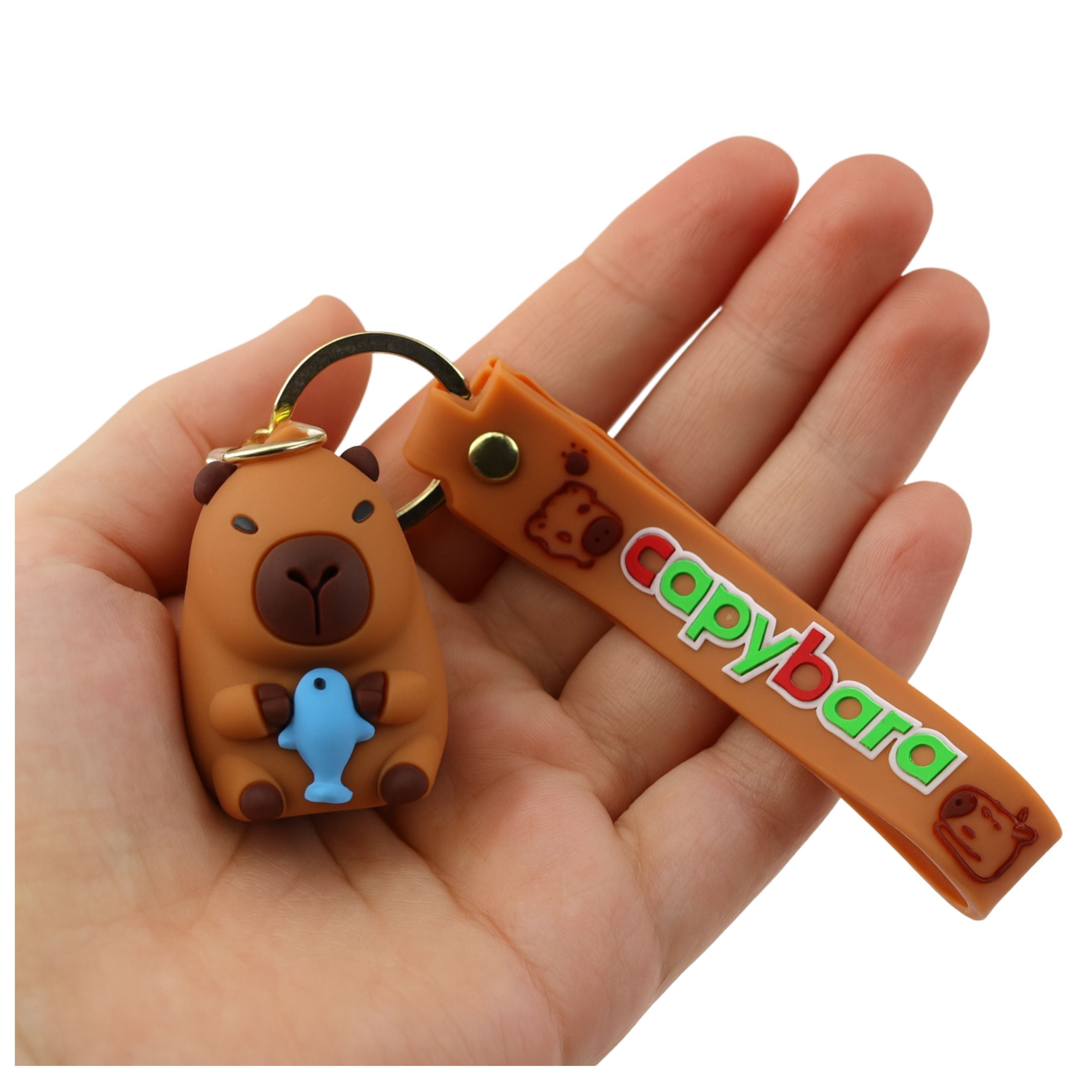 Keychain Capybara Figurine Pendant Carabiner Ring Mix