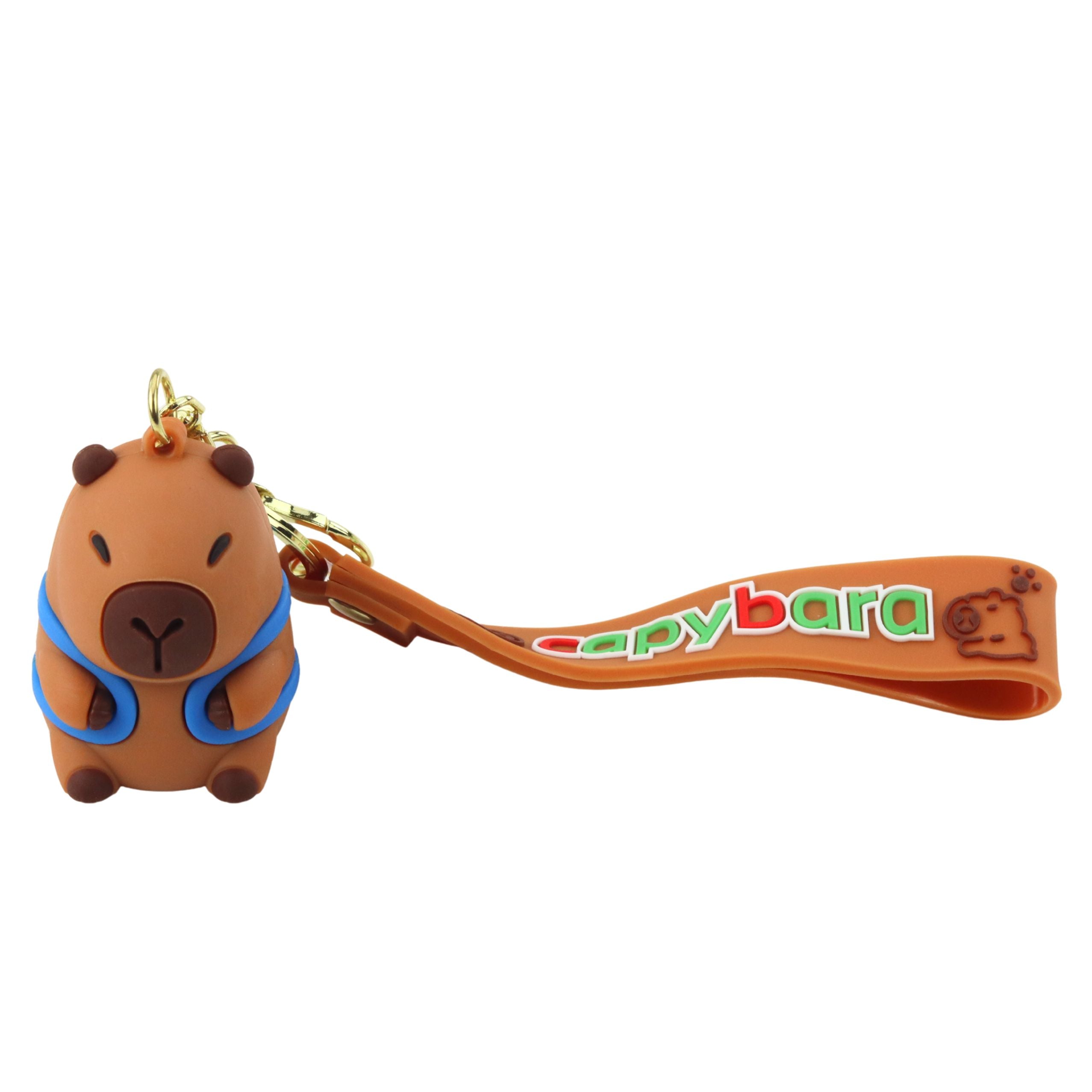 Keychain Capybara Figurine Pendant Carabiner Ring Mix
