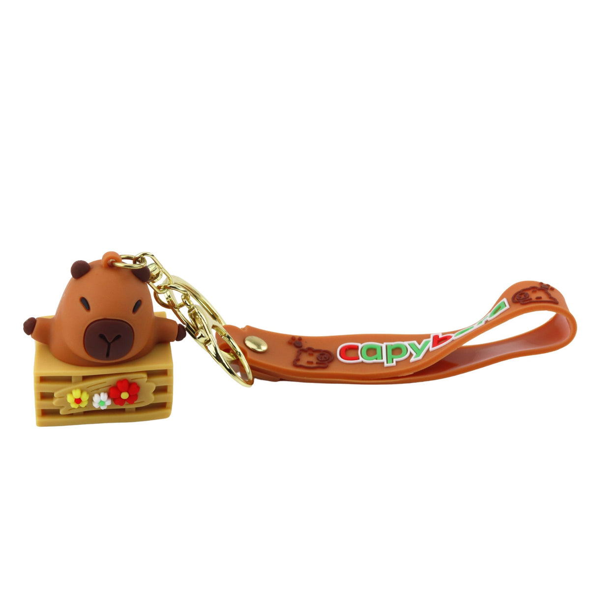 Keychain Capybara Figurine Pendant Carabiner Ring Mix