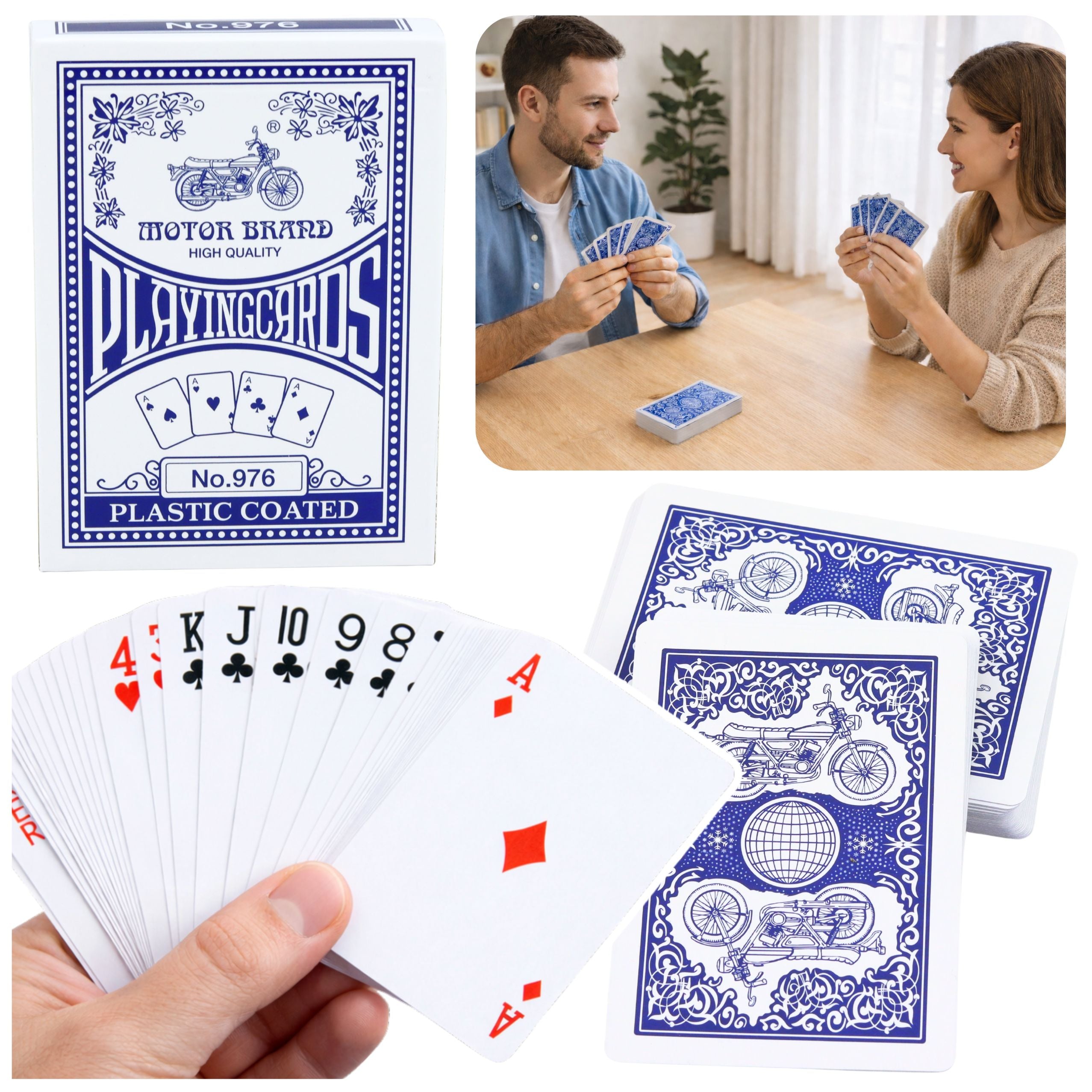 Classic Playing Cards Plastic Coating Blue