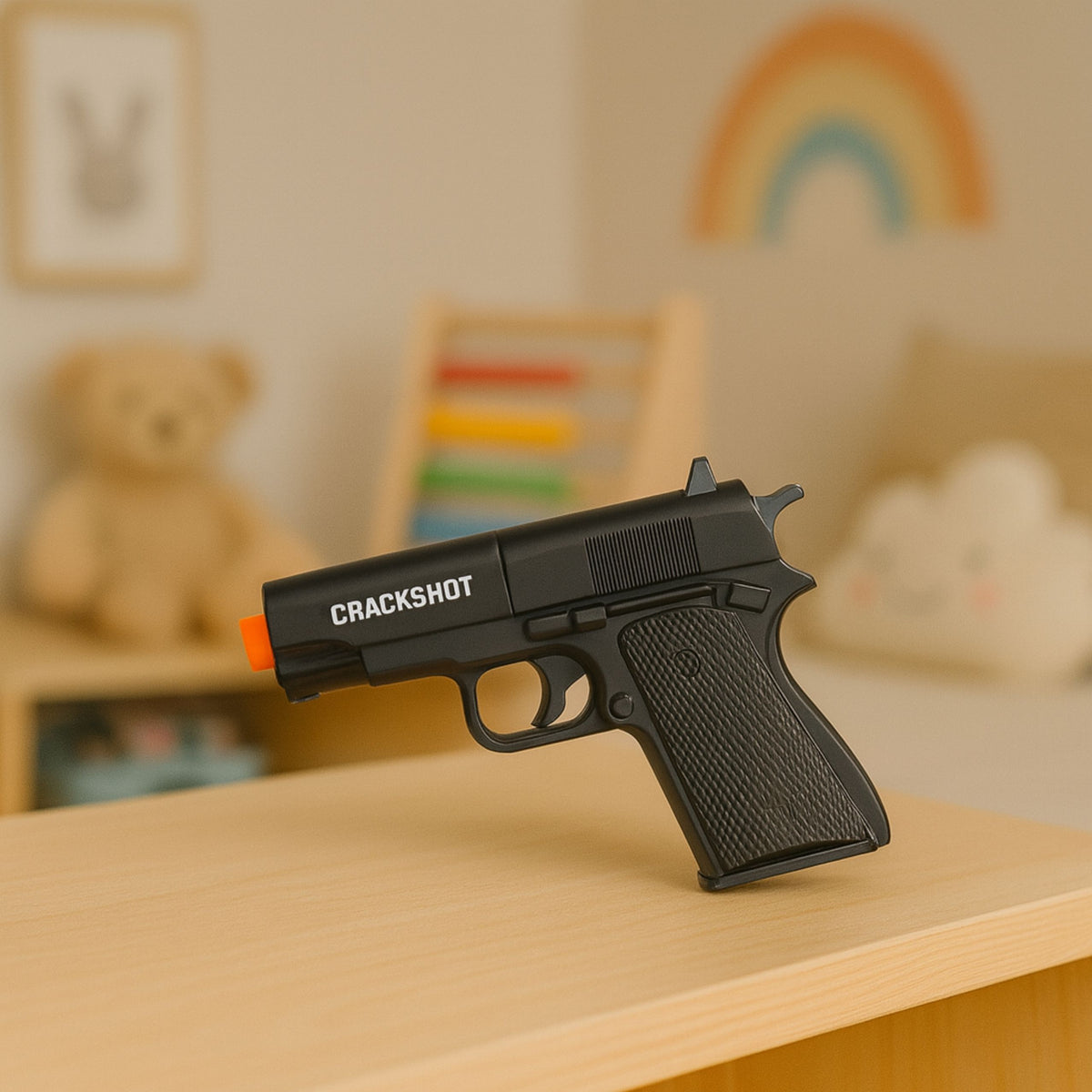 Mini Pistol Weapon For Bullets And Shells Black 13.5 Cm