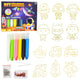3d Diy Space Painting Set 6 Paints Pendants 12 Pcs.