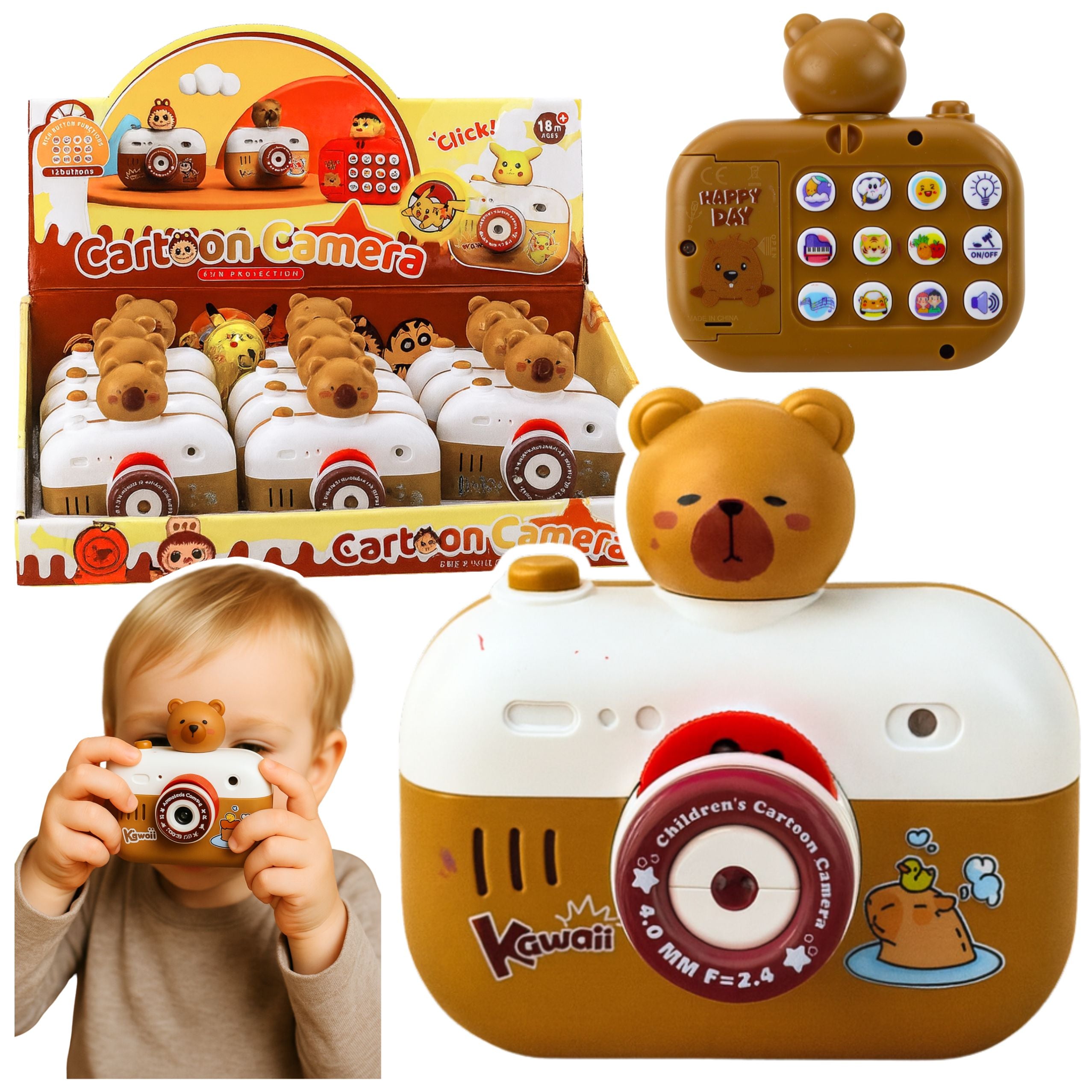 Capybara Interactive Camera Light Projector Sounds Lanyard