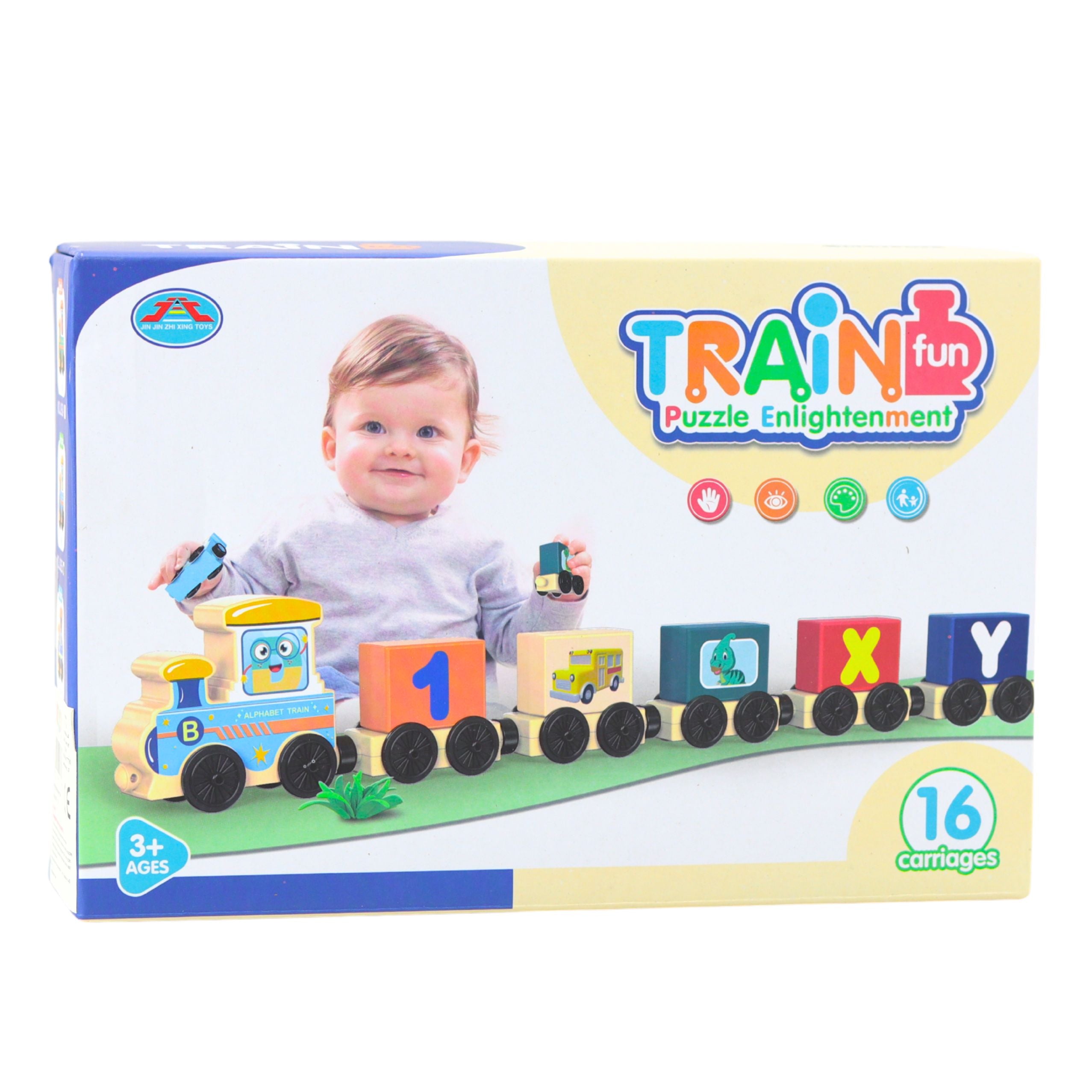 Educational Train Letters Numbers Colorful 16 Pcs.