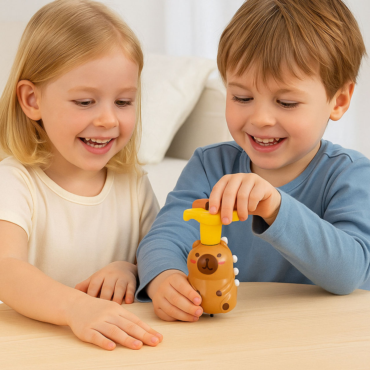 Capybara Spinning Top Interactive Led Lights Melodies 12.5 Cm