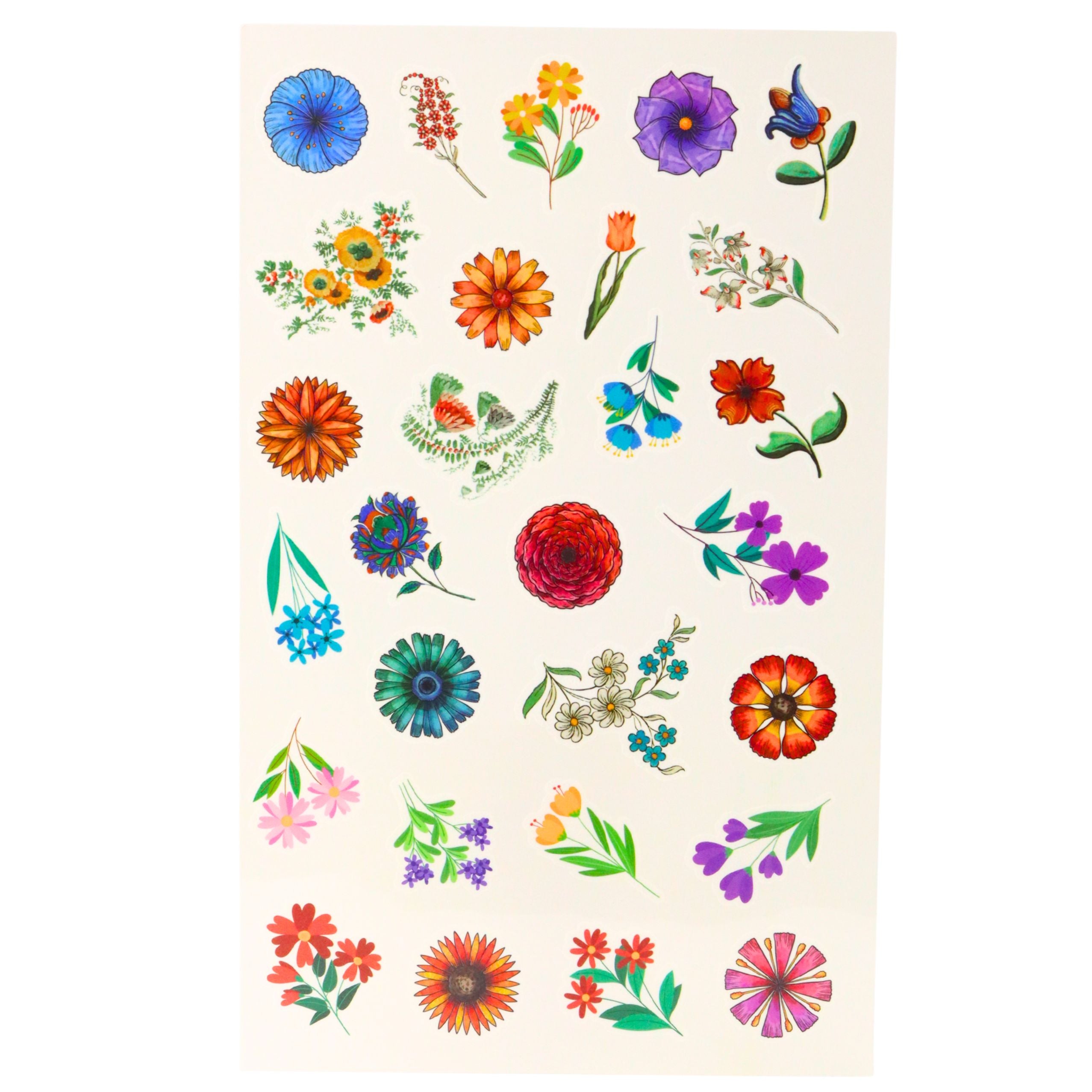 Set Of 60 Flower Tattoos For Kids