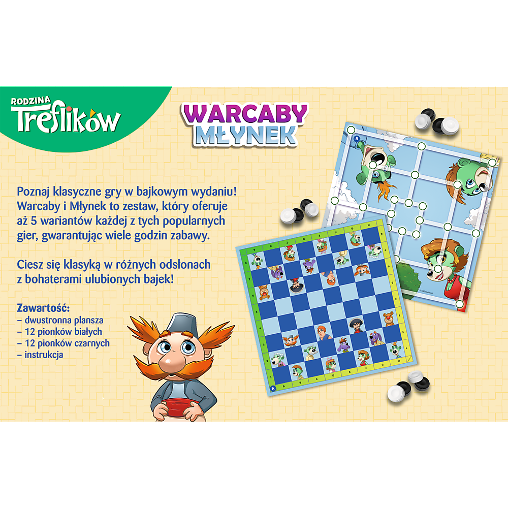 Game - Checkers And Mill Trefl Family Trefl 02658