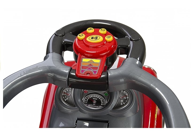 Coupe Car Manual Ride On With Parent Handle - Red