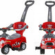 Coupe Car Manual Ride On With Parent Handle - Red