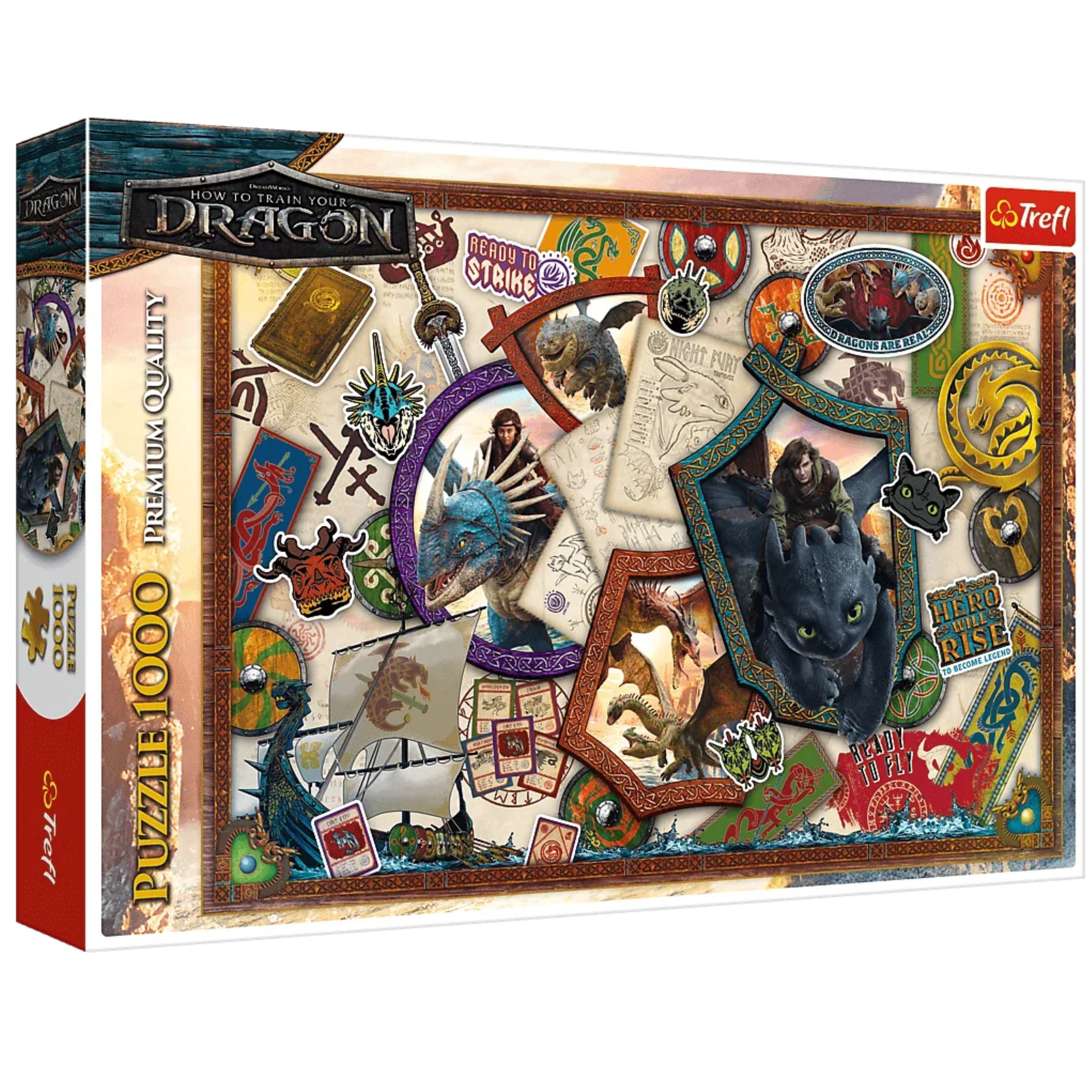 Puzzle 1000 - How To Train Your Dragon - Trefl Heroes 10959