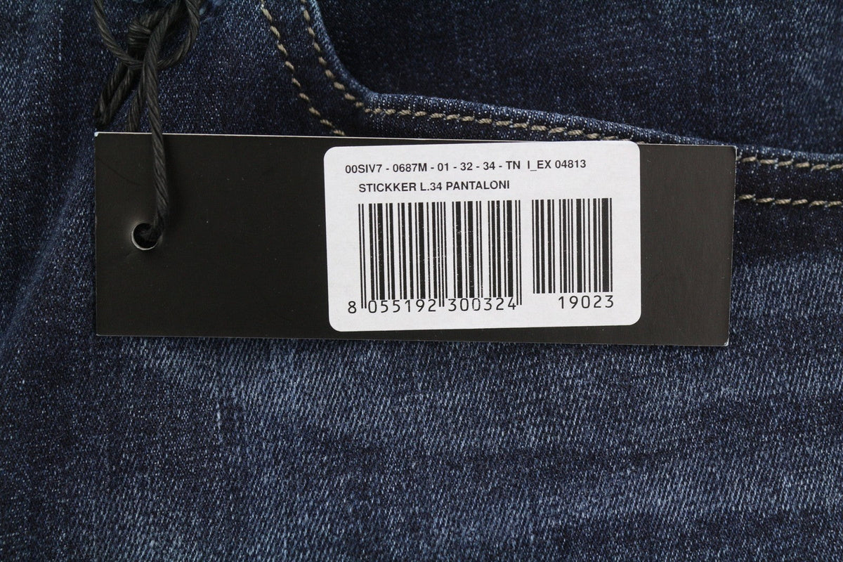 Diesel Stickker 0687m Masculino Jeansblue Bigodes Super Slim Skinny Stretch