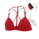 Scandale Le Triangle Back Detalhe Vermelho Elegante Feminino Brafront Clip Malha +3 Almofadas