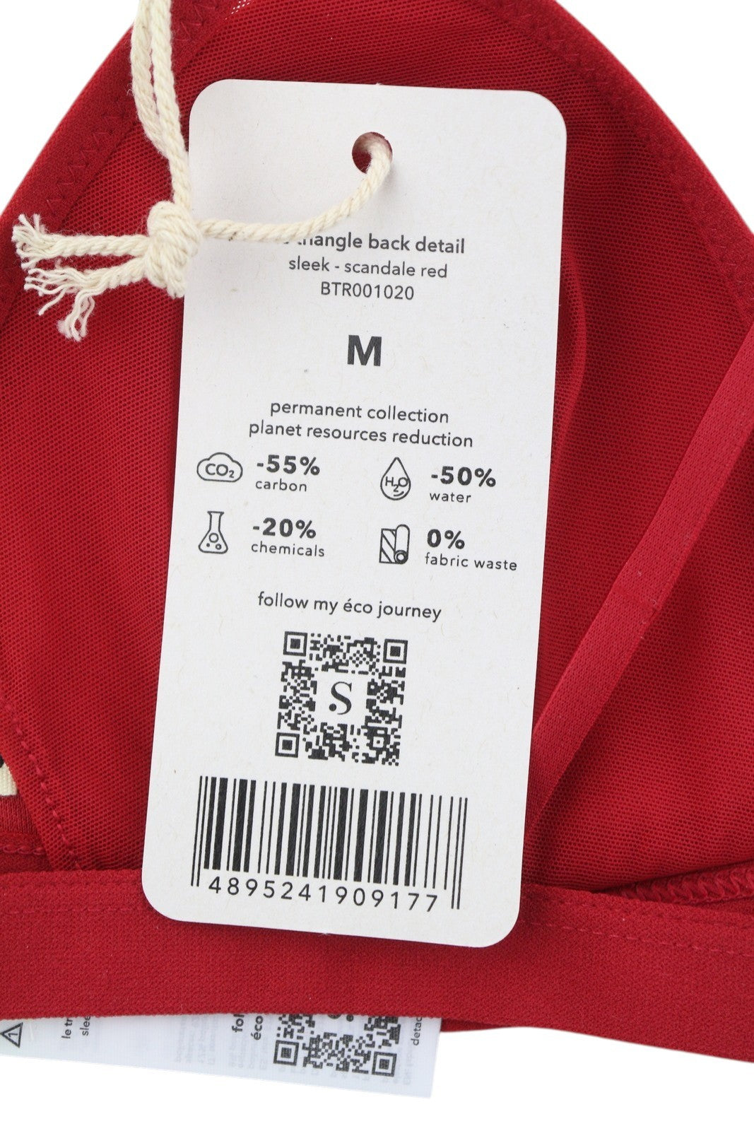 Scandale Le Triangle Back Detalhe Vermelho Elegante Feminino Brafront Clip Malha +3 Almofadas