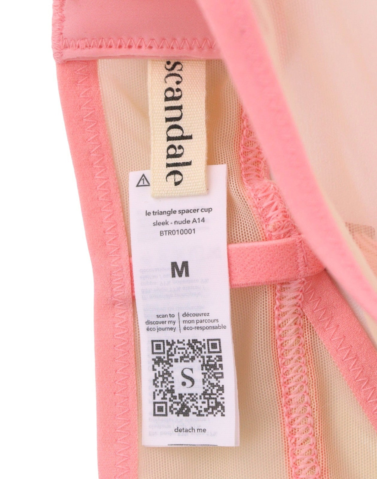 Scandale Le Triangle Spacer Cup Eleganckie, nude A14 Damskie wstawki Bramesh