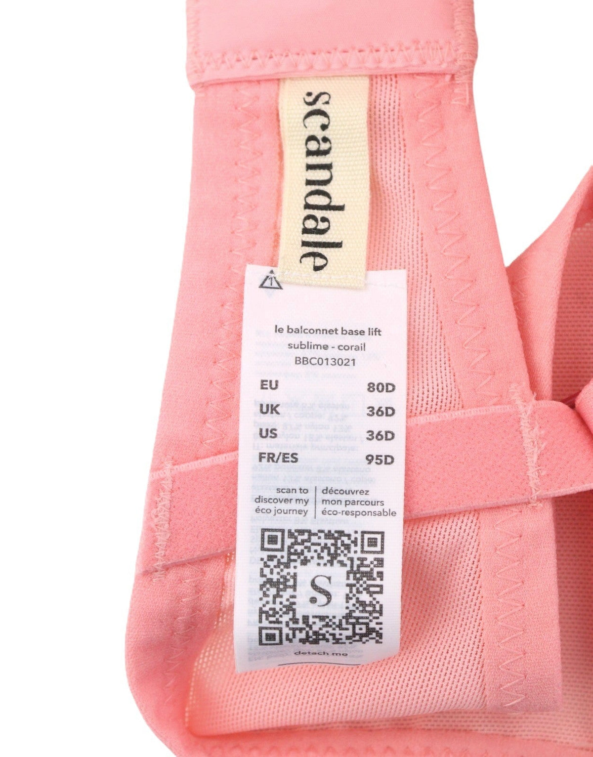 Scandale Le Balconnet Base Fit Sublime-coral Mujer Brasheer Cordones En Forma De V