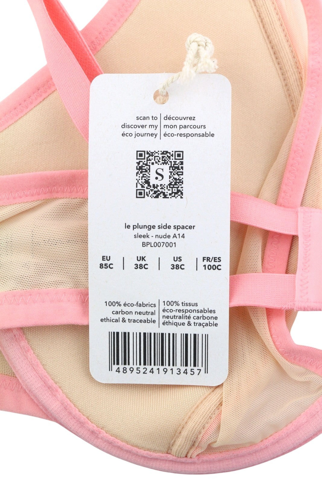 Scandale Le Plunge Side Spacer Strak-nude A14 Dames Brabeige Mesh Details