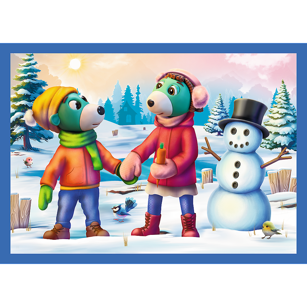Puzzle 4 în 1 – Ninge la Trefliks – Trefl 34657