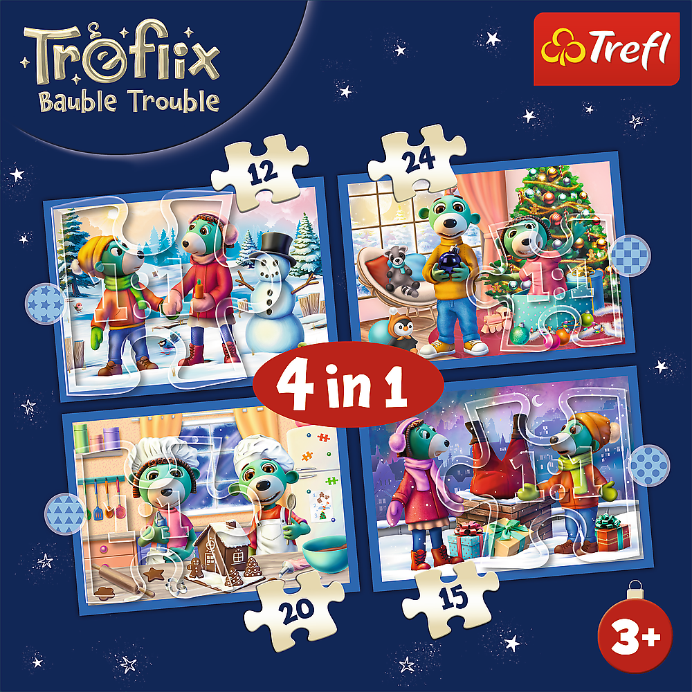 Quebra-cabeça 4 em 1 – Está nevando no Trefliks’ – Trefl 34657