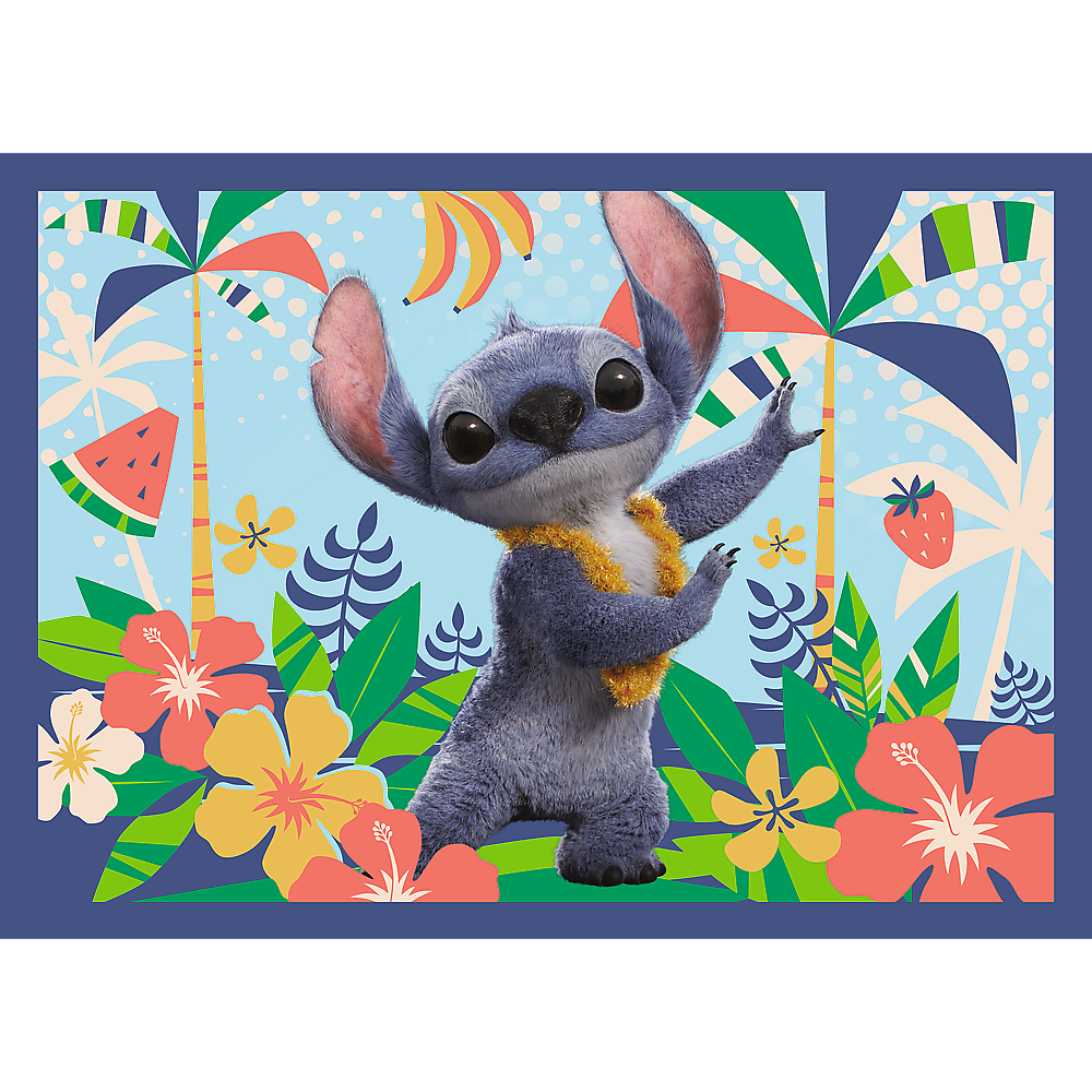 4-in-1 Puzzle – Hawaiian Vacation – Disney Stitch Trefl 34666