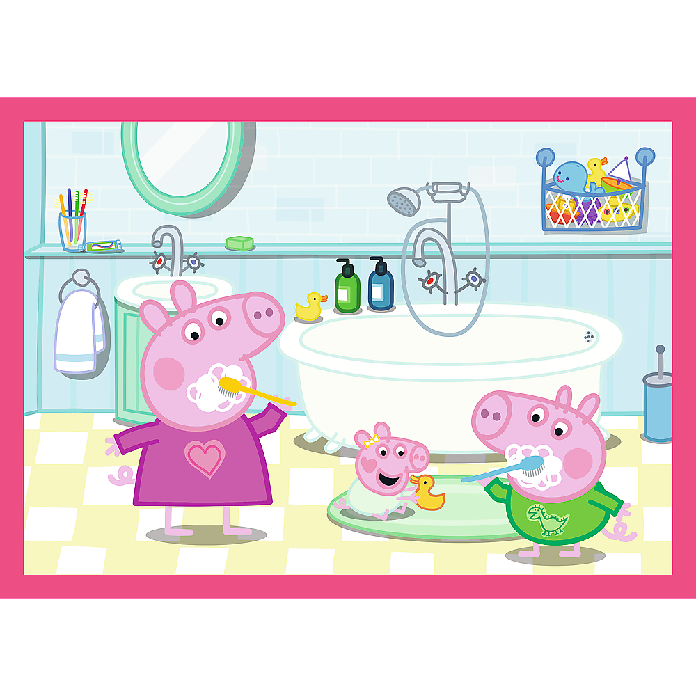 4-in-1 Puzzle (12 15 20 24) – Peppa Loves Adventures – Trefl 34672