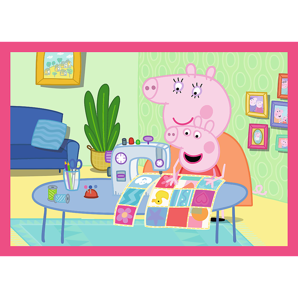 4-in-1 Puzzle (12 15 20 24) – Peppa Loves Adventures – Trefl 34672