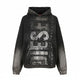 Diesel S-boxt-hood-q6 Herren Kapuzenpulloverschwarz Metallic Shiny Relaxed Fit RRP395