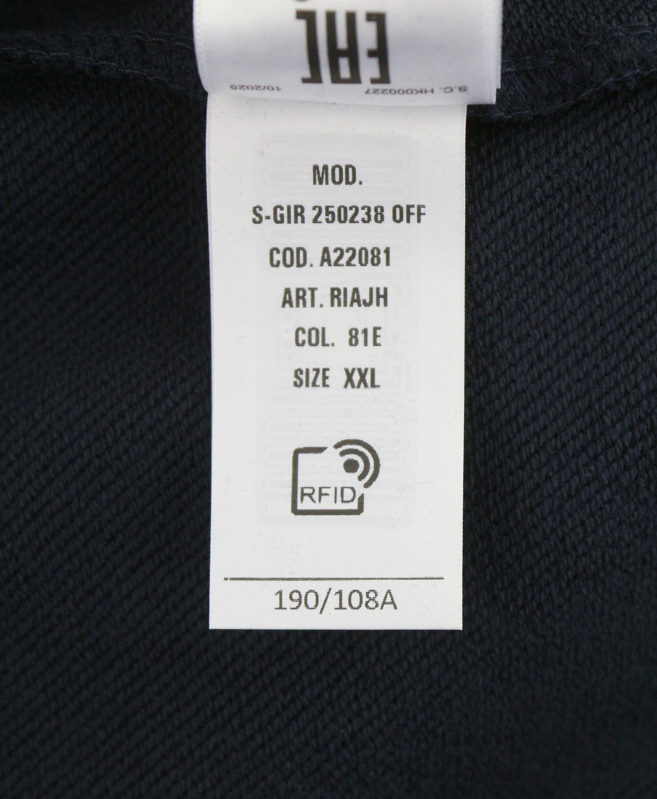 Diesel S-gir 250238 Off Pánská mikina 2xl Modrá Crew Neck Dlouhý rukáv Natahovací
