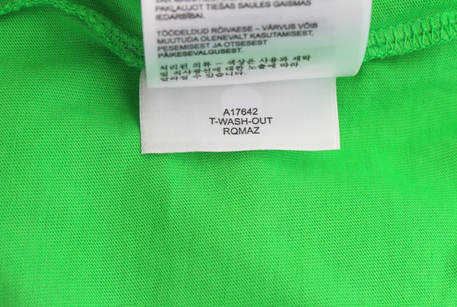Diesel T-wash-out Hommes T-shirt 2xl Vert Délavé Surdimensionné Col Rond Manches Courtes