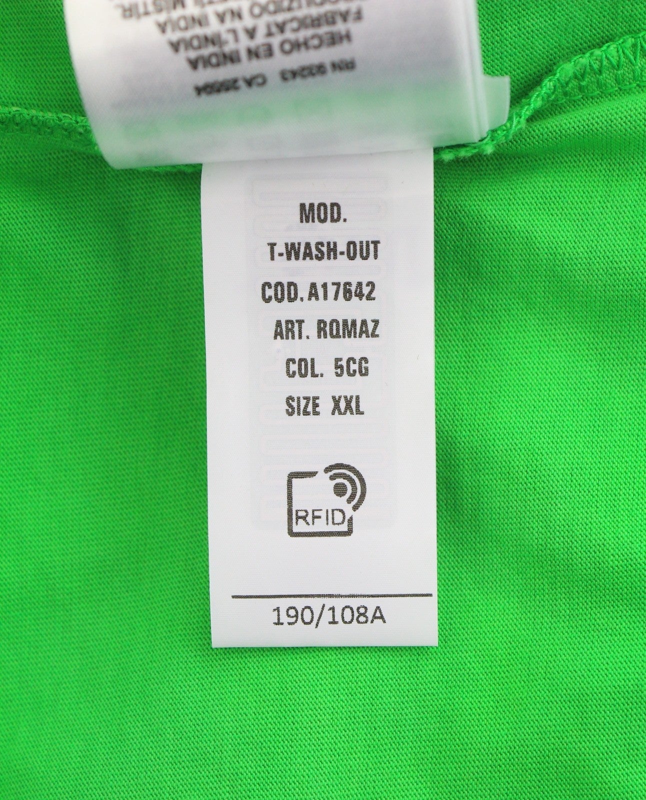 Diesel T-wash-out Pánské tričko 2xl Zelené Vybledlé Oversized Crew Crew Krátký rukáv