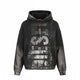 Diesel S-boxt-hood-q6 Herr Luvtröja svart Metallic Shiny Relaxed Fit Rrp395