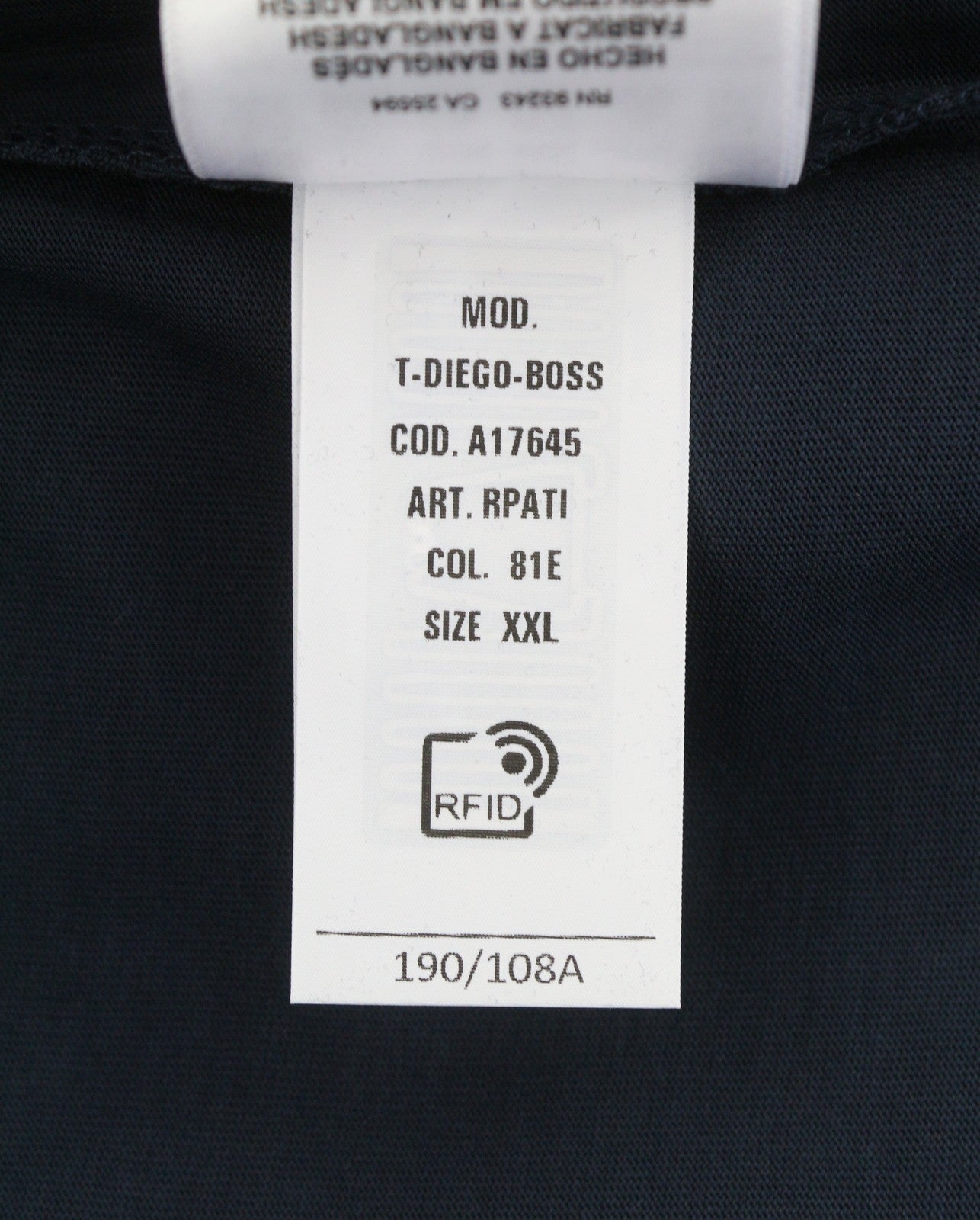 Pánské tričko Diesel T-diego-boss 2xl Blue Tricot Crew Collar Krátký rukáv