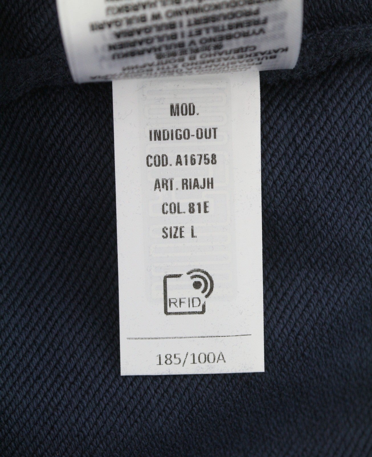 Diesel Indigo-out Pánská mikinamodrá Crew Neck Fluffy Logo Pull On Rrp175