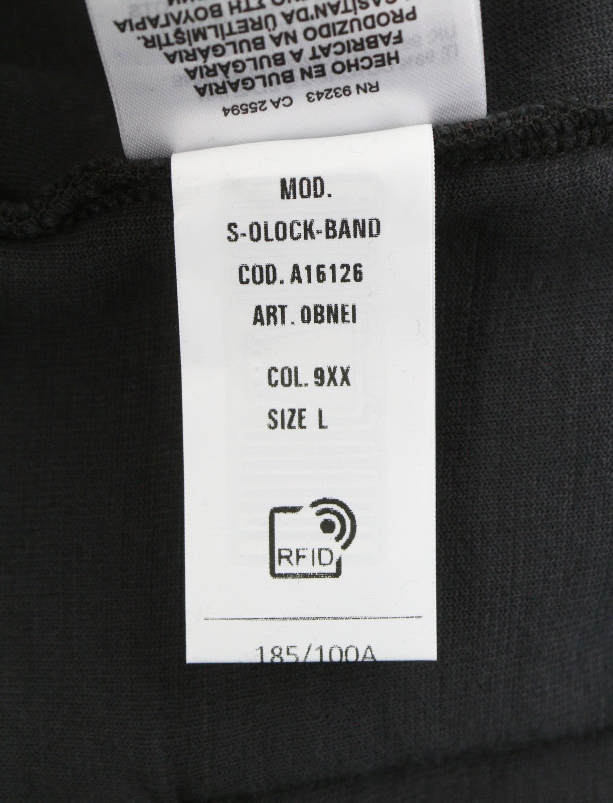 Diesel S-olock-band Sweatshirt til mænd sort Faded Velvet Look High Neck Rrp295
