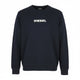 Diesel S-girk 250238 Off Masculino Moletom Azul Gola Redonda Manga Longa Pull On