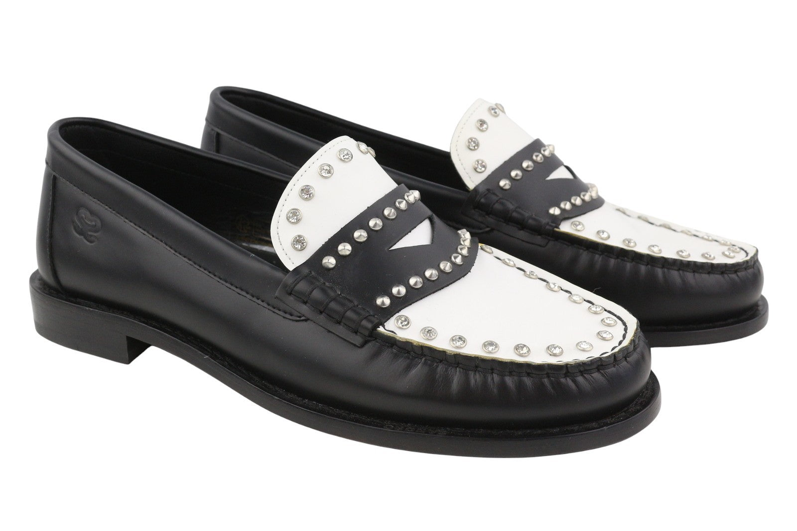 Sandro Lypsee Damenschuhe Eu40 Leder Strass Runde Loafer RRP325