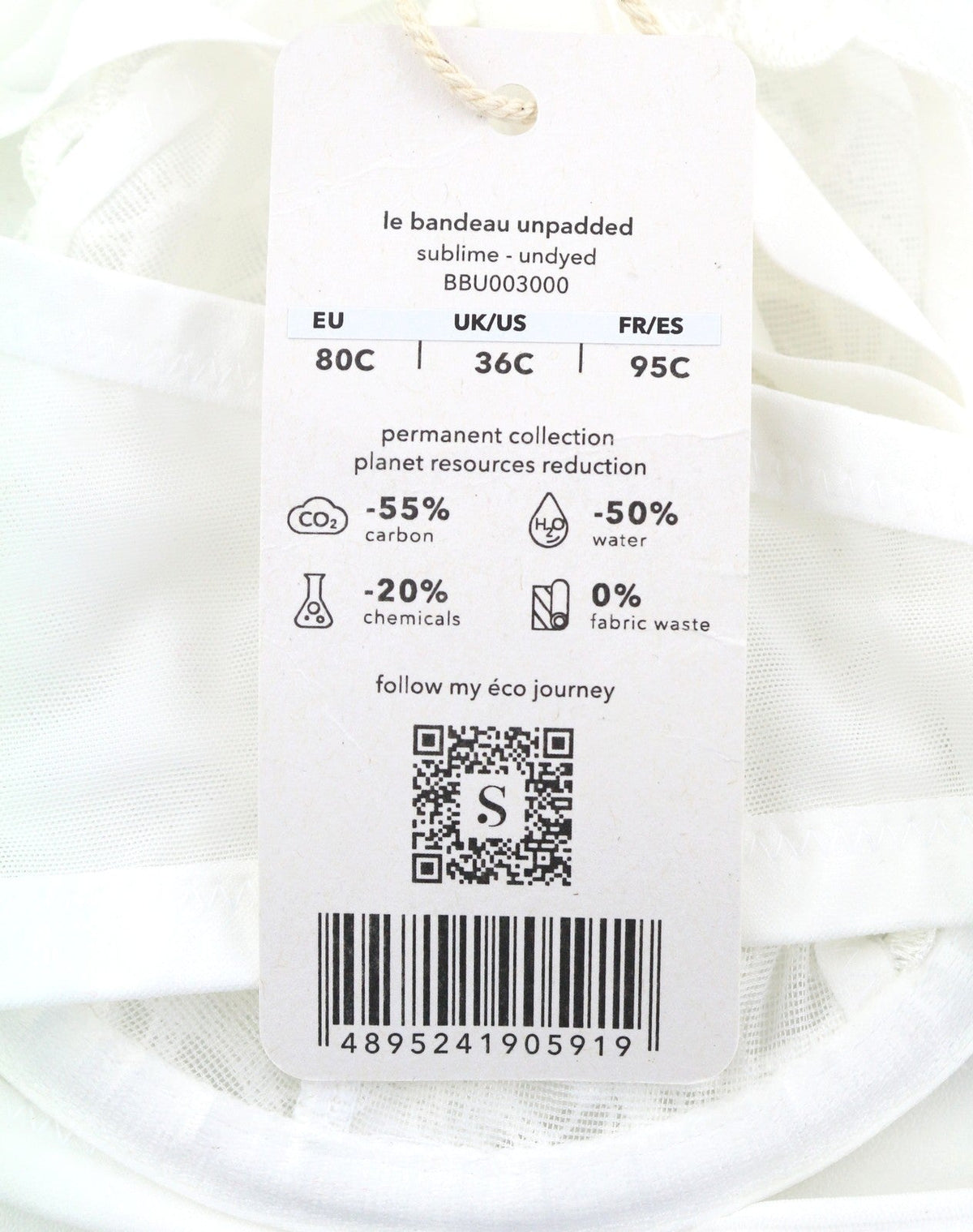 Scandale Le Bandeau Unpadded Sublime-undyed Dámske Brawhite šnúrky Guipure