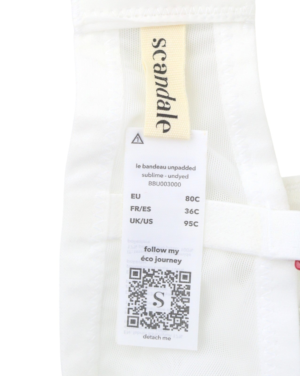 Scandale Le Bandeau Unpadded Sublime-undyed Dámske Brawhite šnúrky Guipure